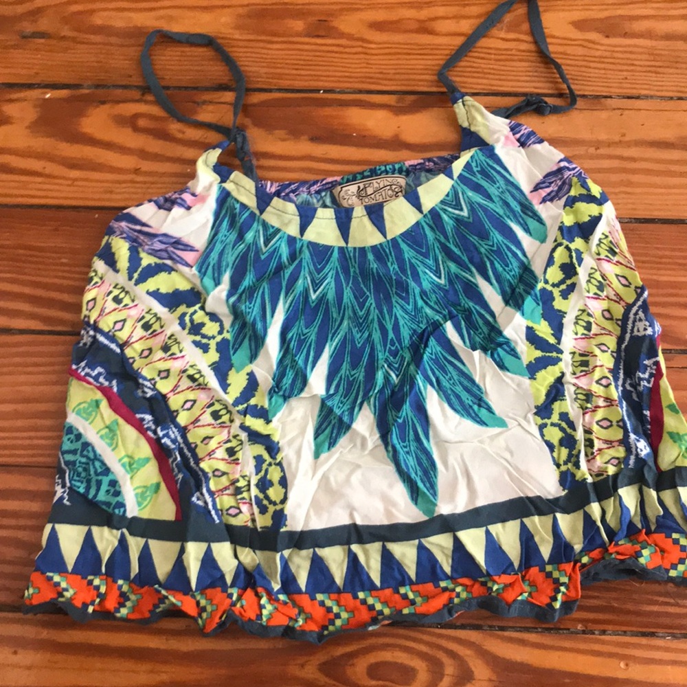 Colorful cropped tank top